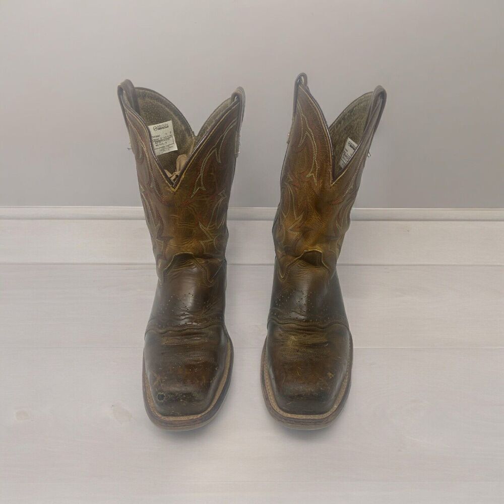 Double H Dwight DH3660 Mens Brown Leather Pull On Work Western Boots Size 10 D